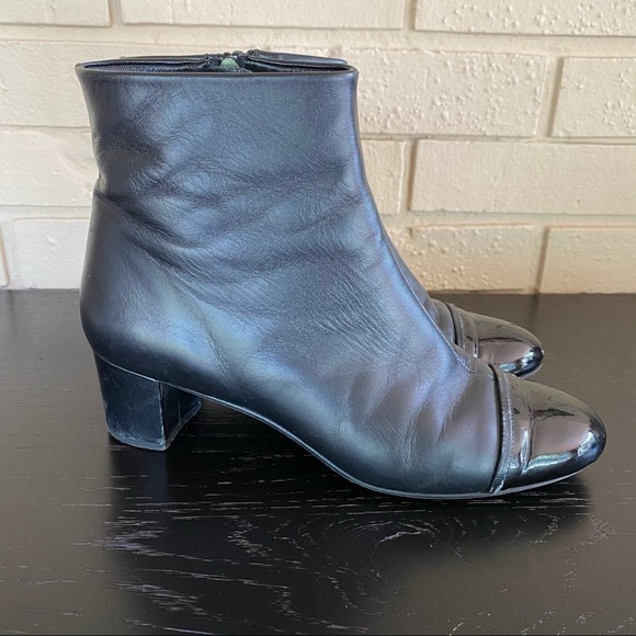 JON JOSEF Black Frame Leather Ankle Boots Size 8 - Picture 1 of 6